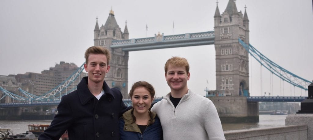 Students at London Bridge