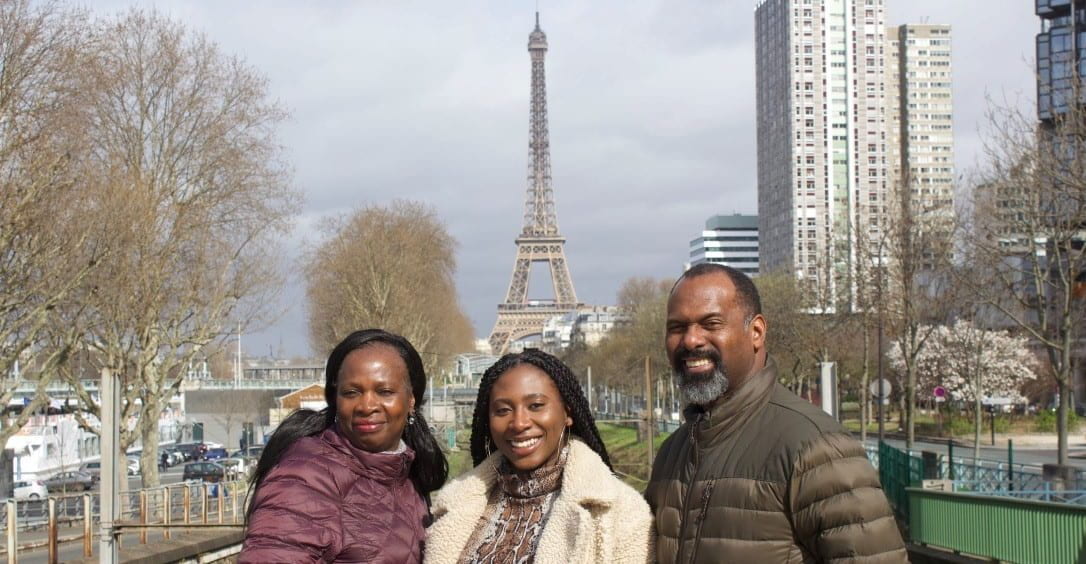 Monet Eugene and parents in Paris